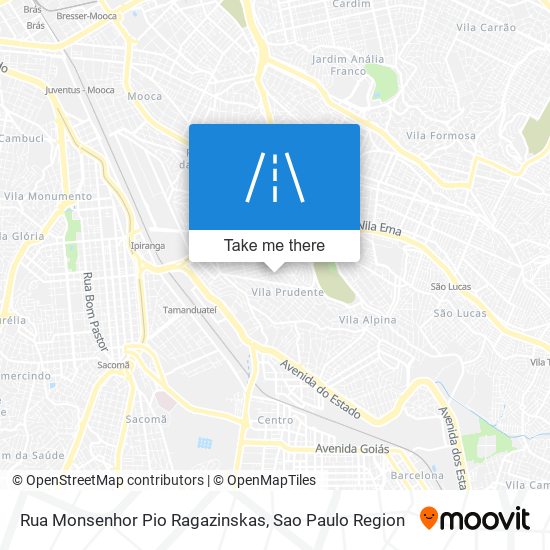 Mapa Rua Monsenhor Pio Ragazinskas