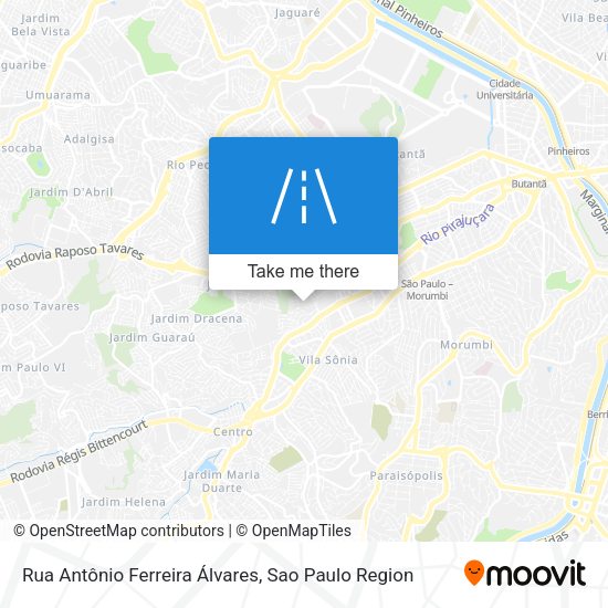 Rua Antônio Ferreira Álvares map