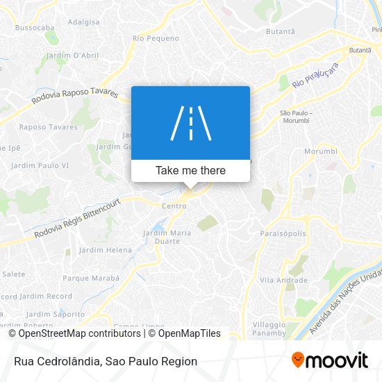 Rua Cedrolândia map