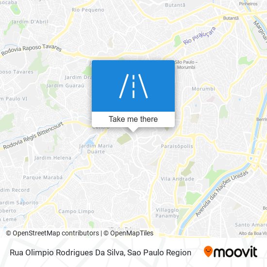 Mapa Rua Olimpio Rodrigues Da Silva