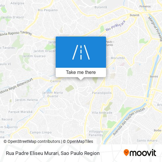 Mapa Rua Padre Eliseu Murari