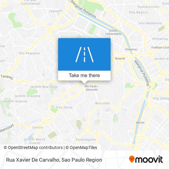 Mapa Rua Xavier De Carvalho