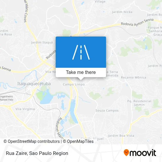 Rua Zaire map
