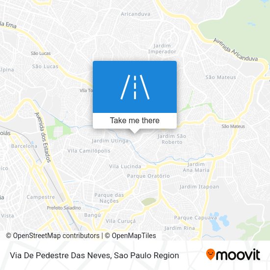 Via De Pedestre Das Neves map