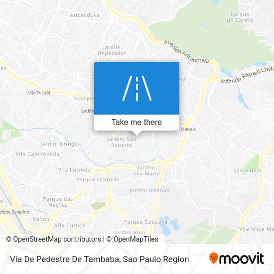 Via De Pedestre De Tambaba map