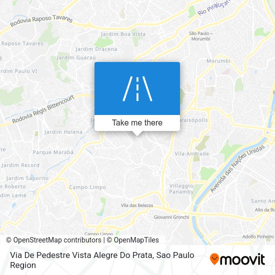 Via De Pedestre Vista Alegre Do Prata map