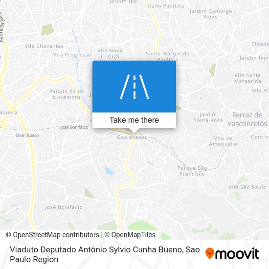 Viaduto Deputado Antônio Sylvio Cunha Bueno map