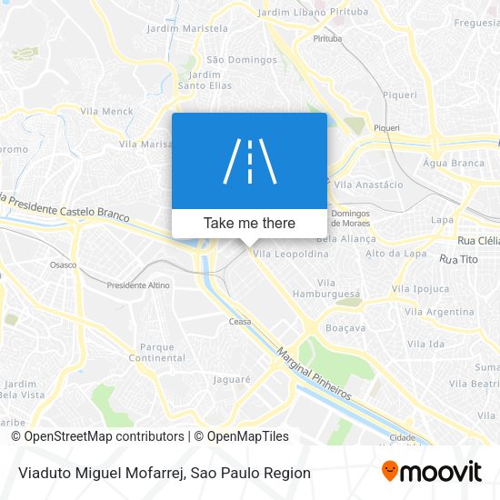 Viaduto Miguel Mofarrej map