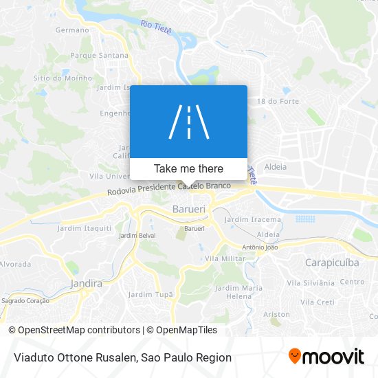 Mapa Viaduto Ottone Rusalen