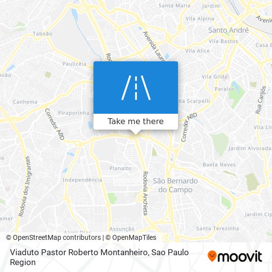 Viaduto Pastor Roberto Montanheiro map