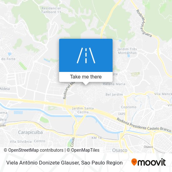 Viela Antônio Donizete Glauser map