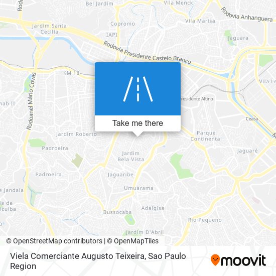 Mapa Viela Comerciante Augusto Teixeira