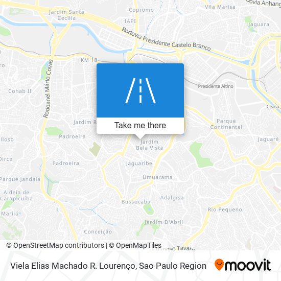 Viela Elias Machado R. Lourenço map