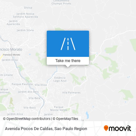 Mapa Avenida Pocos De Caldas