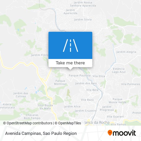 Mapa Avenida Campinas