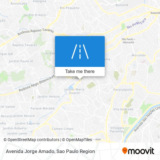 Mapa Avenida Jorge Amado