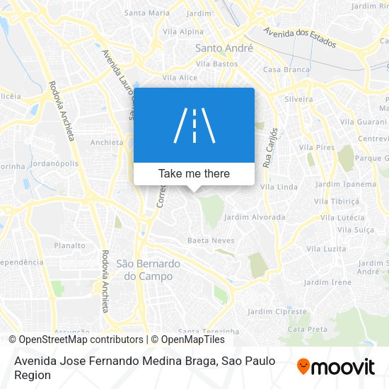 Avenida Jose Fernando Medina Braga map