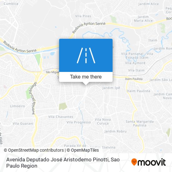 Mapa Avenida Deputado José Aristodemo Pinotti