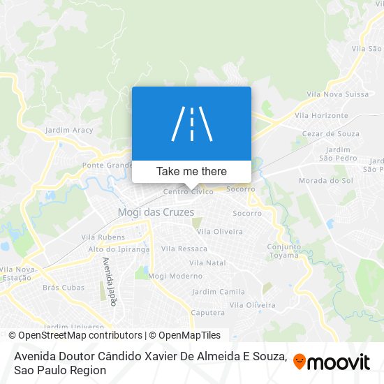 Avenida Doutor Cândido Xavier De Almeida E Souza map