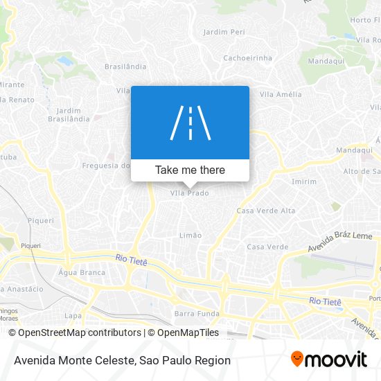 Avenida Monte Celeste map