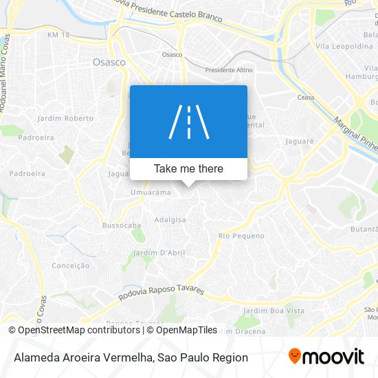 Alameda Aroeira Vermelha map