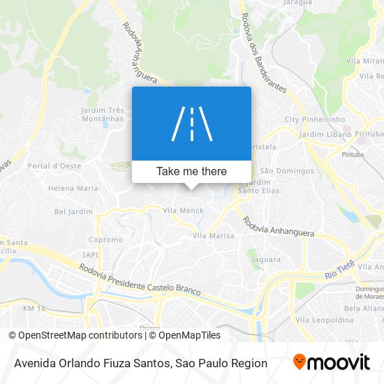 Mapa Avenida Orlando Fiuza Santos