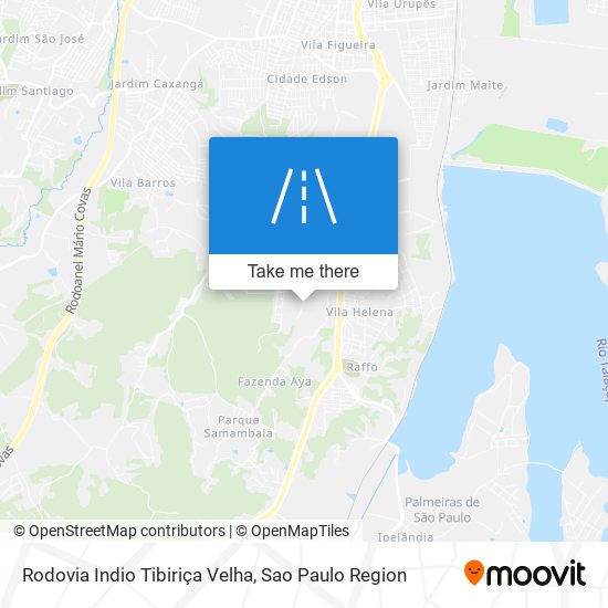 Rodovia Indio Tibiriça Velha map