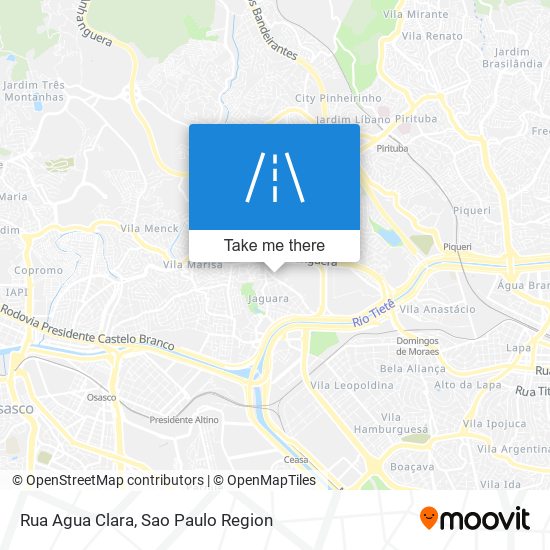 Rua Agua Clara map