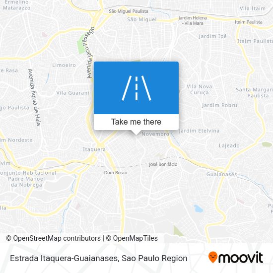 Estrada Itaquera-Guaianases map