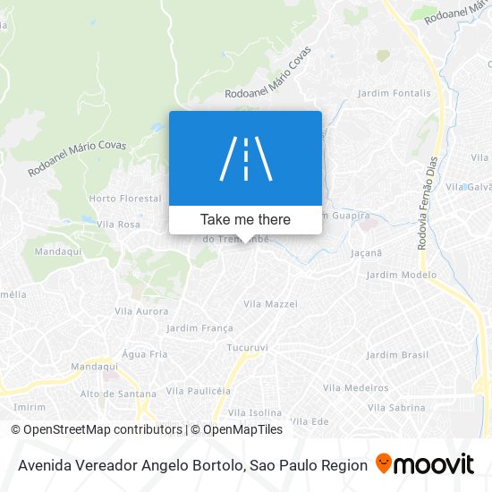 Mapa Avenida Vereador Angelo Bortolo