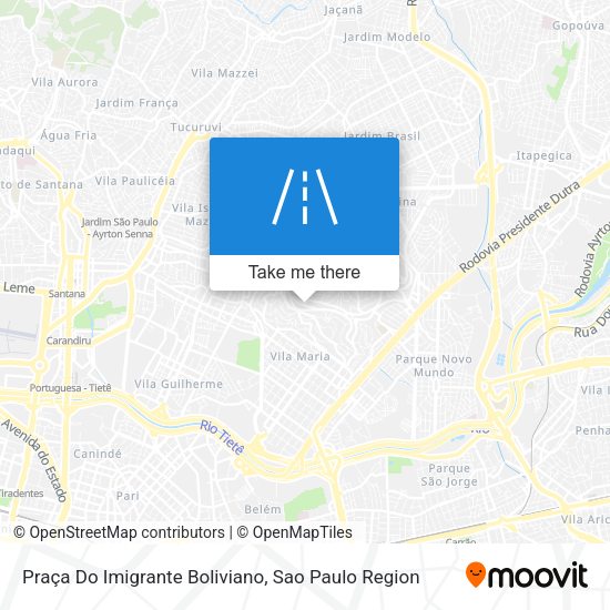 Praça Do Imigrante Boliviano map