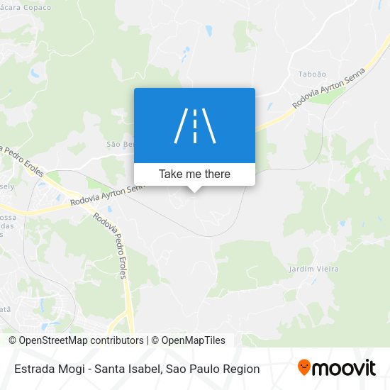 Estrada Mogi - Santa Isabel map