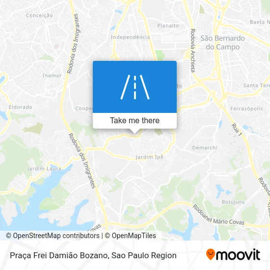 Praça Frei Damião Bozano map