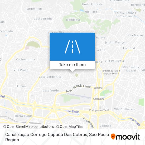 Mapa Canalização Corrego Capaõa Das Cobras