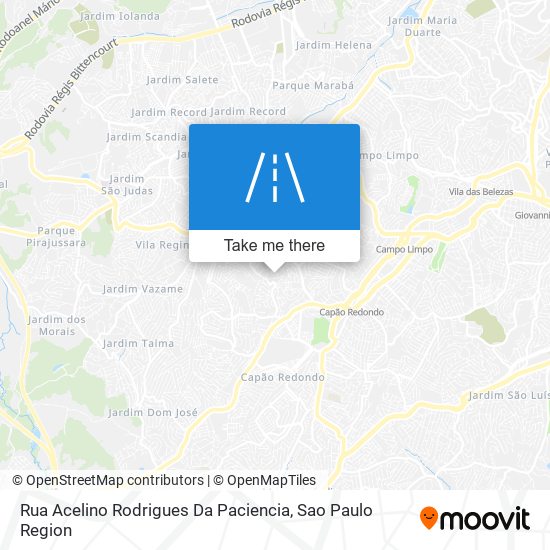 Mapa Rua Acelino Rodrigues Da Paciencia