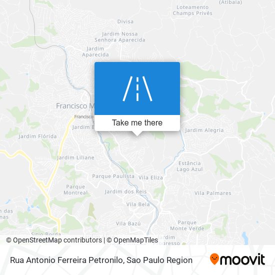 Rua Antonio Ferreira Petronilo map