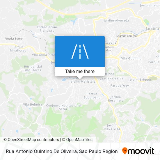 Rua Antonio Ouintino De Oliveira map