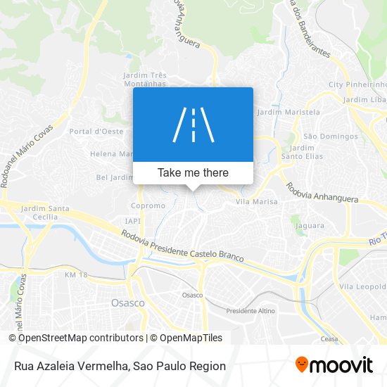 Mapa Rua Azaleia Vermelha