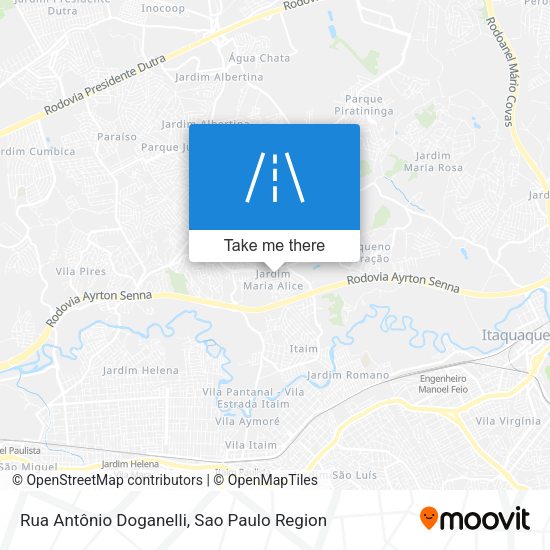 Rua Antônio Doganelli map