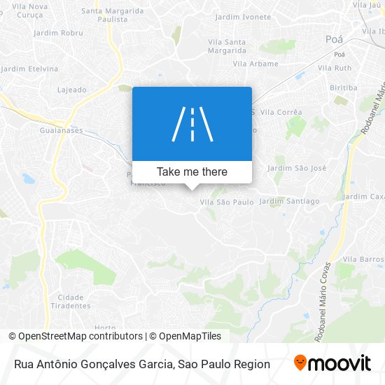 Mapa Rua Antônio Gonçalves Garcia