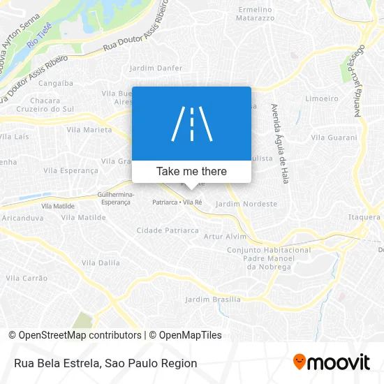Rua Bela Estrela map