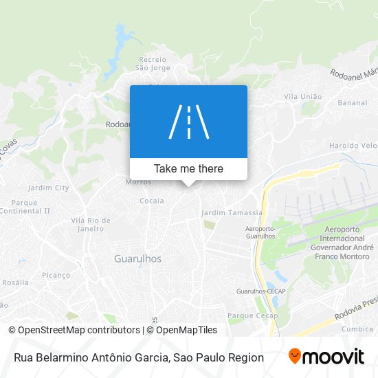 Mapa Rua Belarmino Antônio Garcia