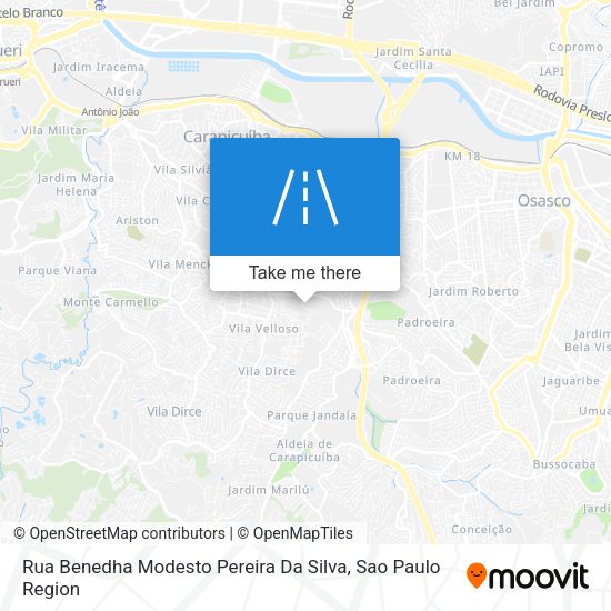 Rua Benedha Modesto Pereira Da Silva map