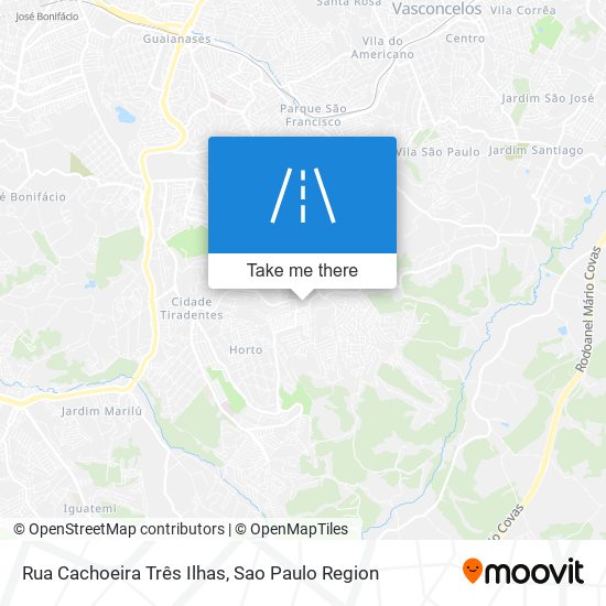 Rua Cachoeira Três Ilhas map