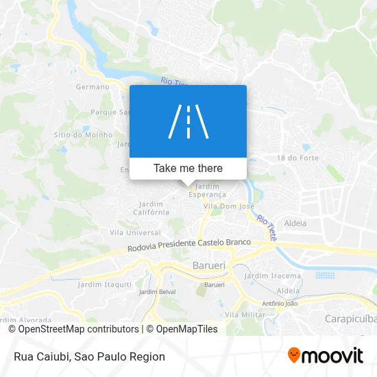 Rua Caiubi map