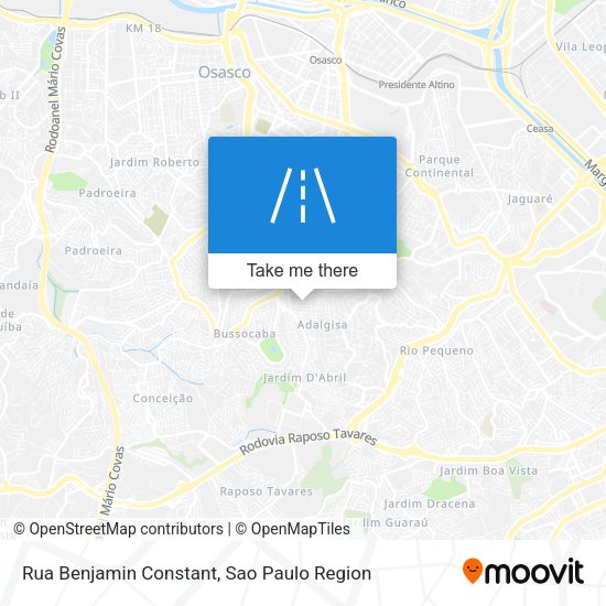 Rua Benjamin Constant map