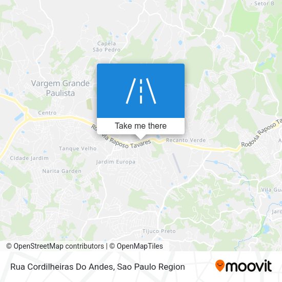 Rua Cordilheiras Do Andes map