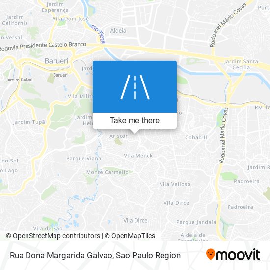 Mapa Rua Dona Margarida Galvao