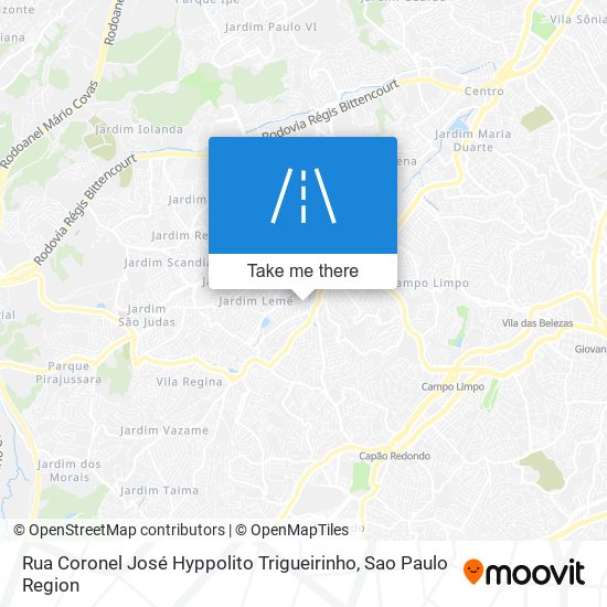 Mapa Rua Coronel José Hyppolito Trigueirinho