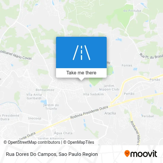 Rua Dores Do Campos map